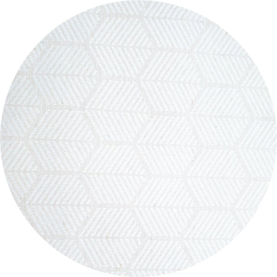 Rond Tafelkleed Gecoat Jacquard - 140 cm Striped Hexagon - Wit