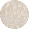 MixMamas Rond Tafelkleed Gecoat Jacquard - 140 cm Palm Leaves - Beige