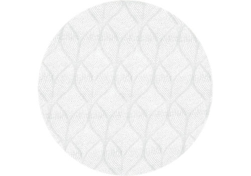 Rond Tafelkleed Gecoat Jacquard - 160 cm - Ogee - Wit 