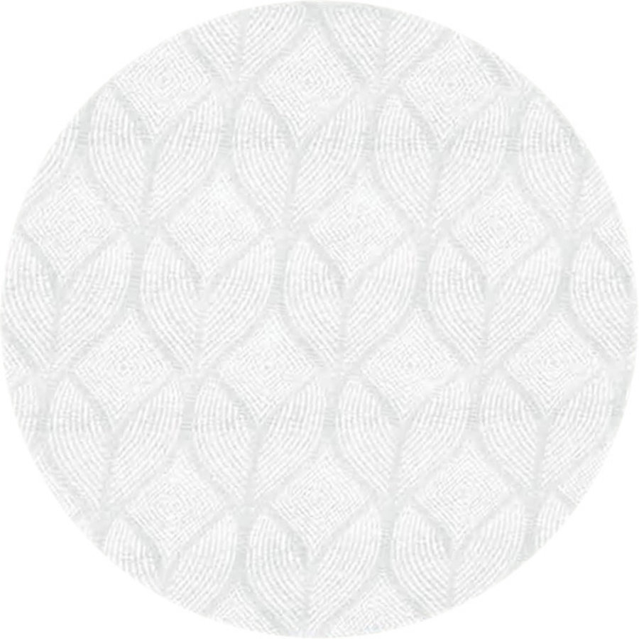 Rond Tafelkleed Gecoat Jacquard - 160 cm - Ogee - Wit