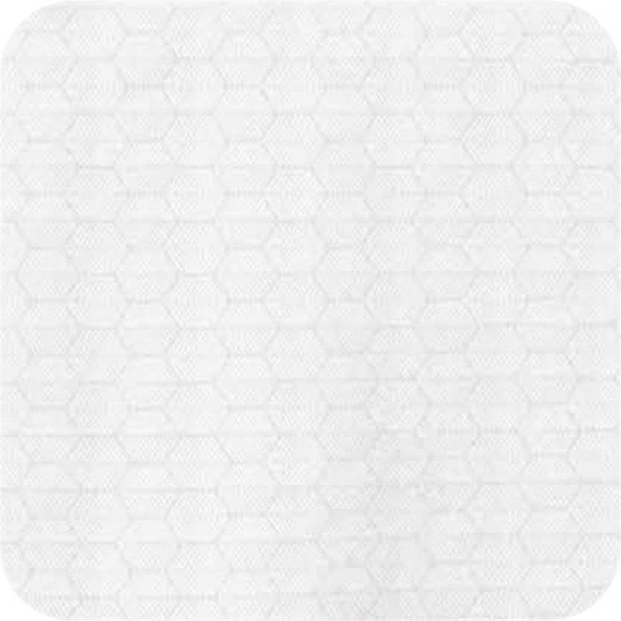 Vierkant Tafelkleed Gecoat Jacquard  - 180 cm - Striped Hexagon  - Wit