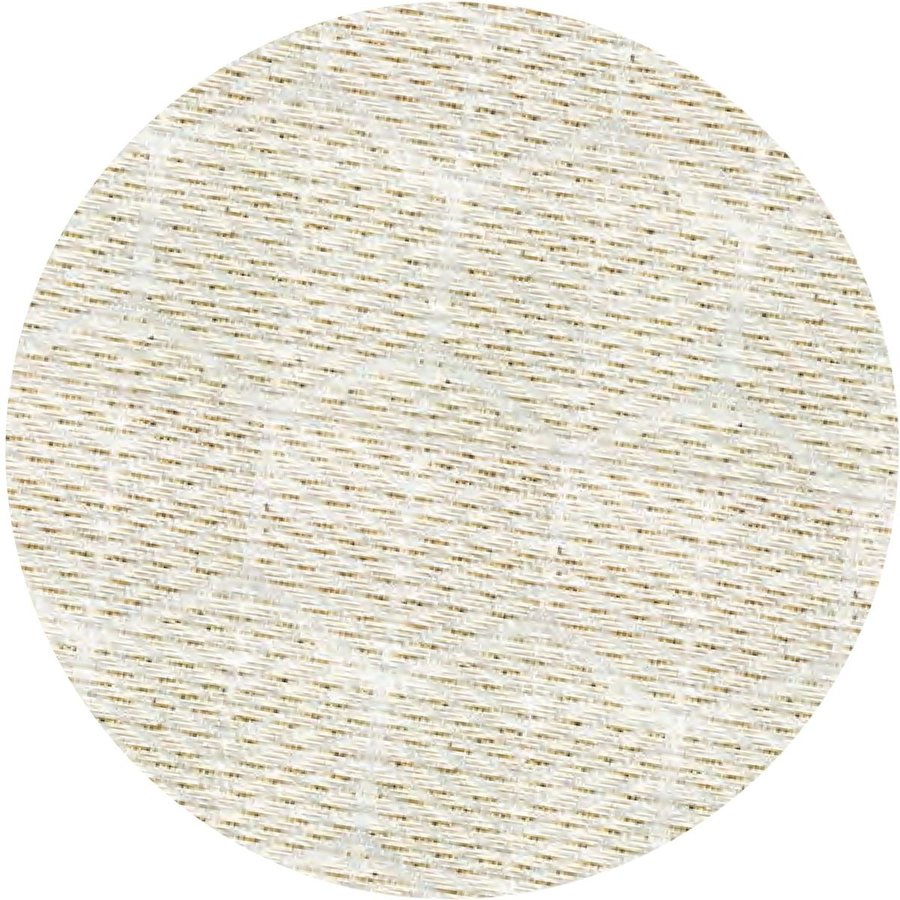 Rond Tafelkleed Gecoat Jacquard - 180 cm Striped Hexagon - Beige / Goud