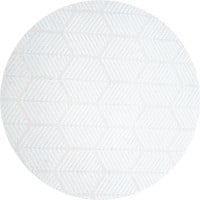 Rond Tafelkleed Gecoat Jacquard - 180 cm Striped Hexagon - Wit