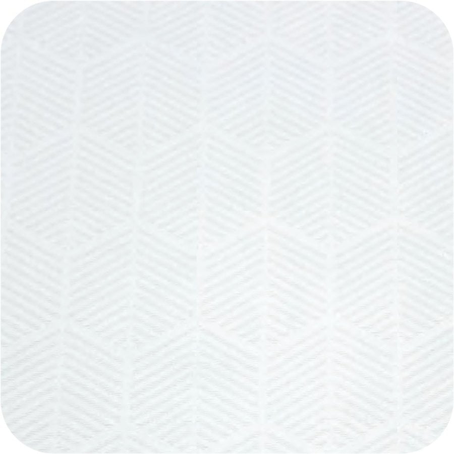 Tafelkleed Gecoat Jacquard Striped Hexagon 140 x 250 cm Wit