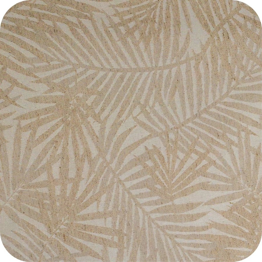 Tafelkleed Gecoat Jacquard Palm Leaves 140 x 250 cm  Beige