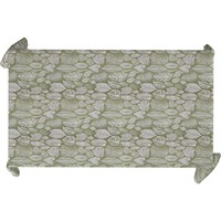 Tafelkleed Gecoat Jacquard Tropische Bladeren  140 x 300 cm  Groen