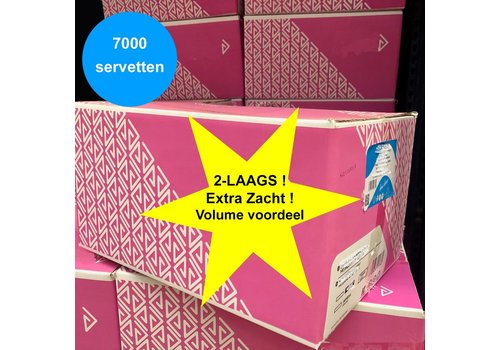 Dispenser Servetten - Navulling Groothandel - Doos 7000 stuks - Wit 