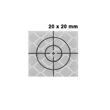 OMTools Measuring sticker white 20x20mm bag of 10, 20 or 50 pieces 3M film Class 3