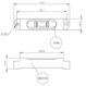 OMTools Libel (spiritlevel)  73x14,3x14,4 mm in Black Aluminum housing