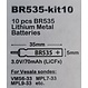 VESALA Batterie BR535 Set 10 pieces for MicroSonde MPL7-33kHz