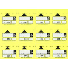 MOUS Systems Meterpijl, Hoogtepijl stickers type 1270,  12 per A4 vel
