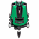 ADA  3D Liner 4V Groene kruislijnlaser met 5 zeer helder groene lijnen, inclusief Li-ion accu en lader
