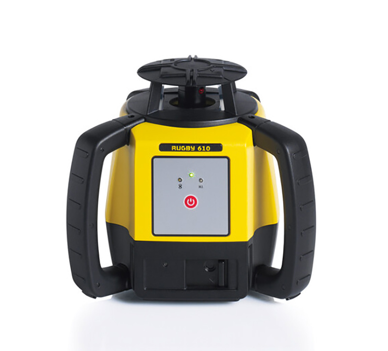 Leica  Rugby 610 Horizontal rotating laser with  RE 120 receiver Includes battery holder with 4x Li-ion rechargeable batteries.