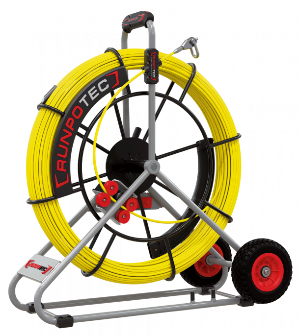 Runpotec RUNPO Profi glasvezel trekveer Ø 9mm RTG12,120m incl. Haspel