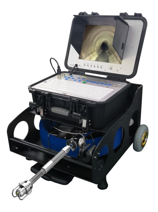 OMTools Rioolinspectie camera met 10"  HD scherm, 40 meter Ø6.8mm kabel en 28 Ømm Pan en Tilt camerakop