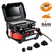 OMTools Fully waterproof sewer inspection camera, featuring a 10-inch LCD screen with HD resolution, a 40-metre cable with a diameter of 6.8 mm, and a self-levelling camera head with a diameter of 23 mm, including a 512 Hz probe