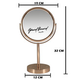 Gérard Brinard Metalen make-up spiegel rosegoud- 7x vergroting 18cmØ