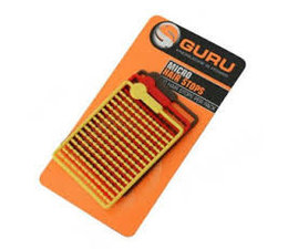 guru micro hair stops - red, brown, yellow