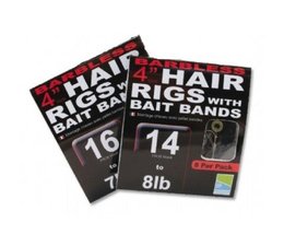 preston pr36 hair rigs with bait bands (barbless) **UITLOPEND**