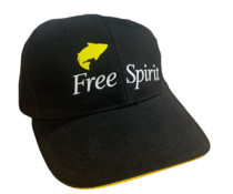 free spirit five panel baseball cap black