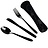 carplife black etched cutlery set
