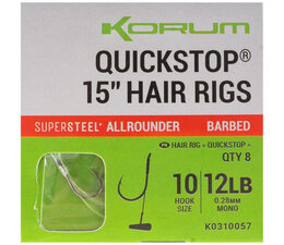 korum allrounder quick stops hair rigs barbed