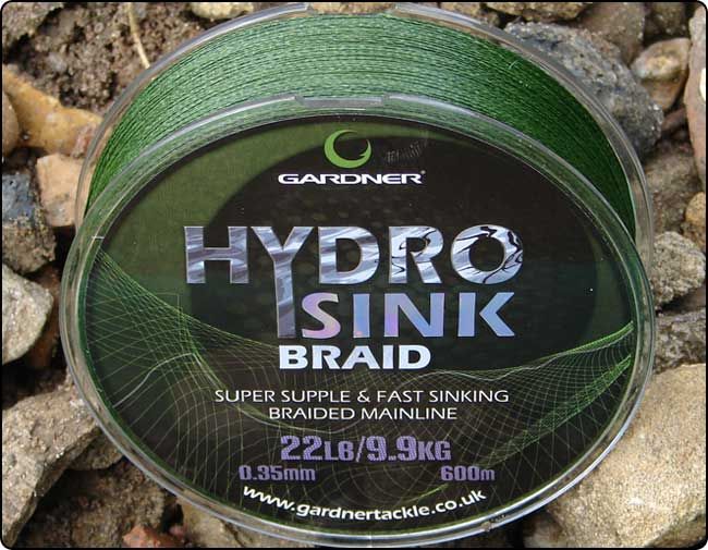 GARDNER TACKLE HYDRO SINK NOIR BRAID, Braided Mainline, Sinkende