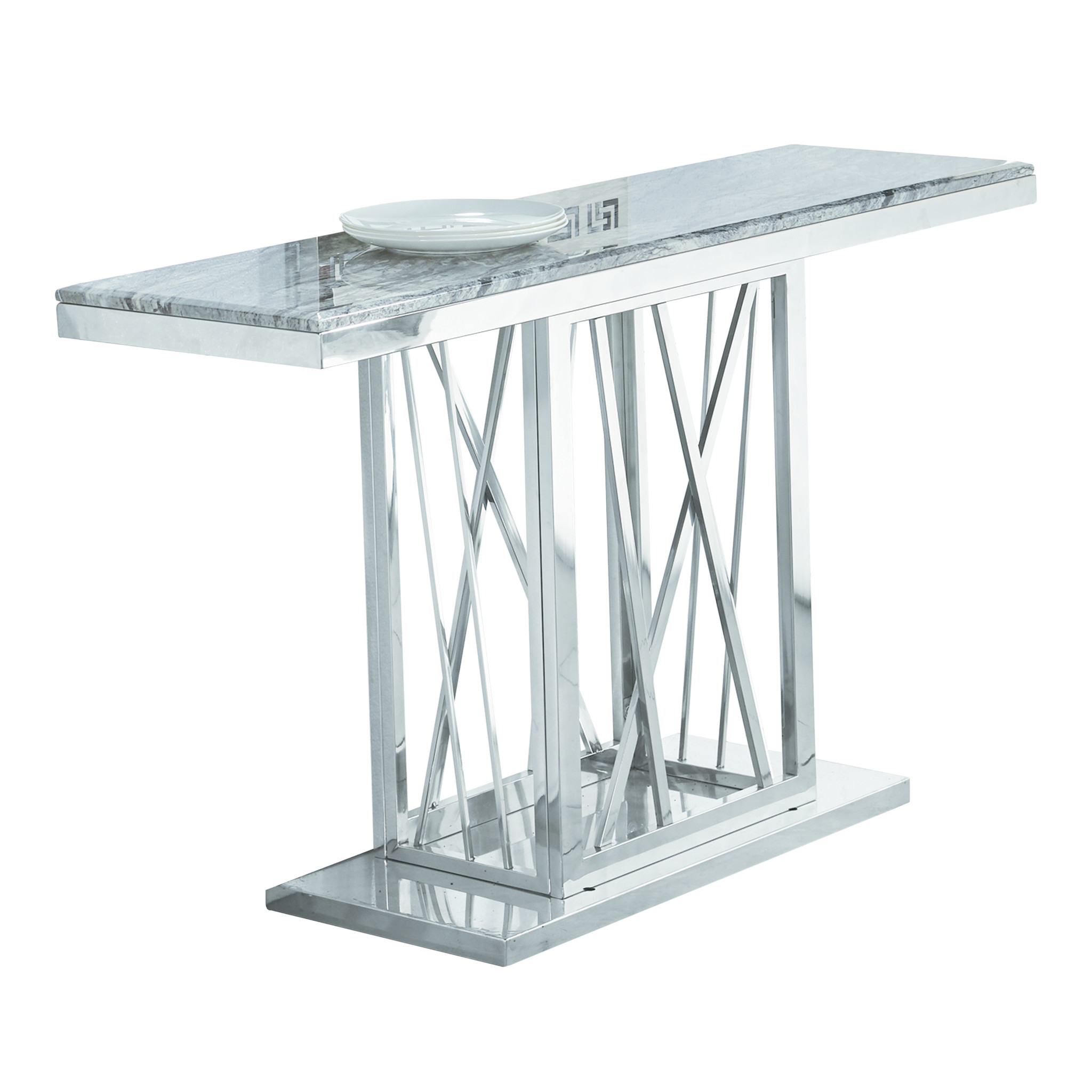 Sidetable / Dressoir Aspen Zilver 140 x 40 x 75 cm