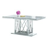 Eettafel Aspen Zilver 160 x 90 cm