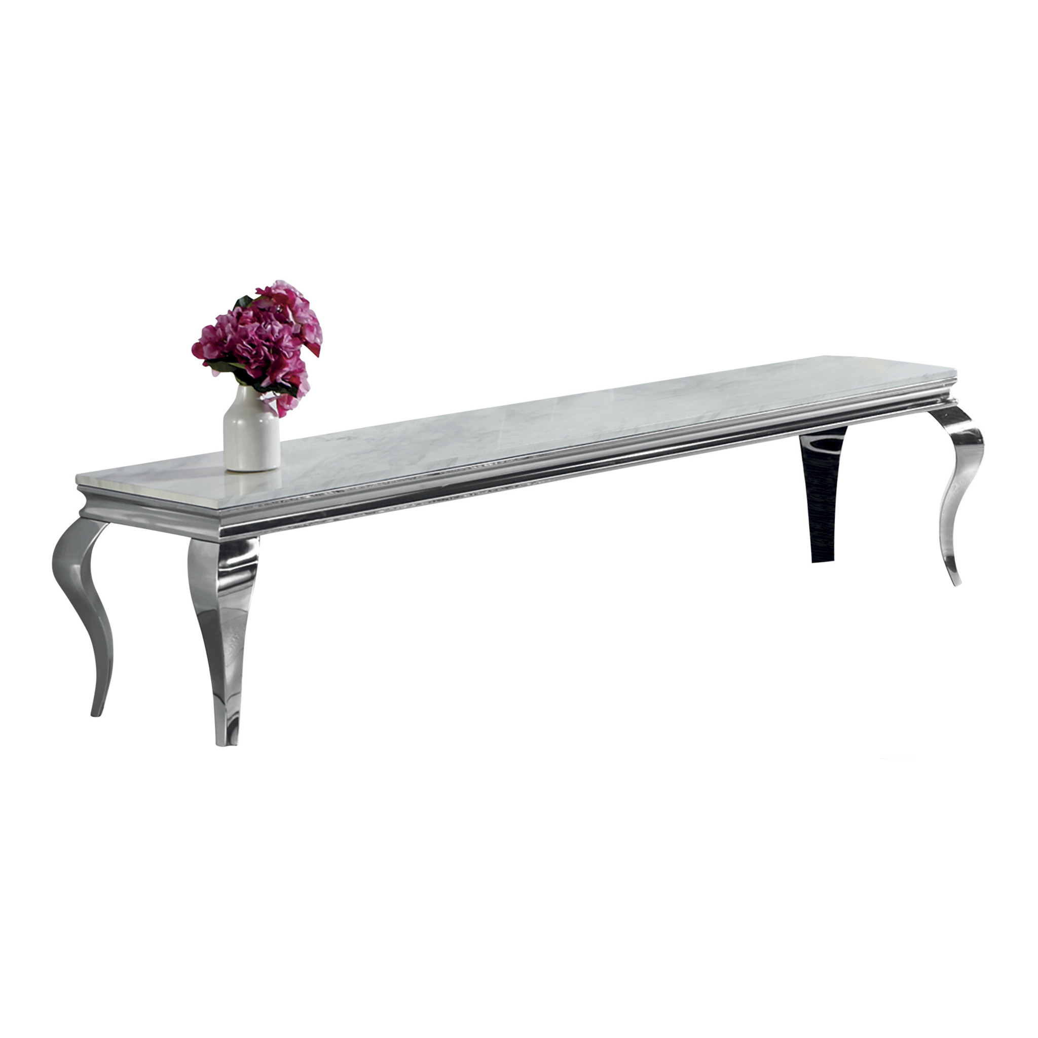 TV-Meubel Polo Wit Marmer  160 x 40 cm