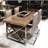 Eettafel Rixos Zilver Sleeper Wood 160 x 90 cm