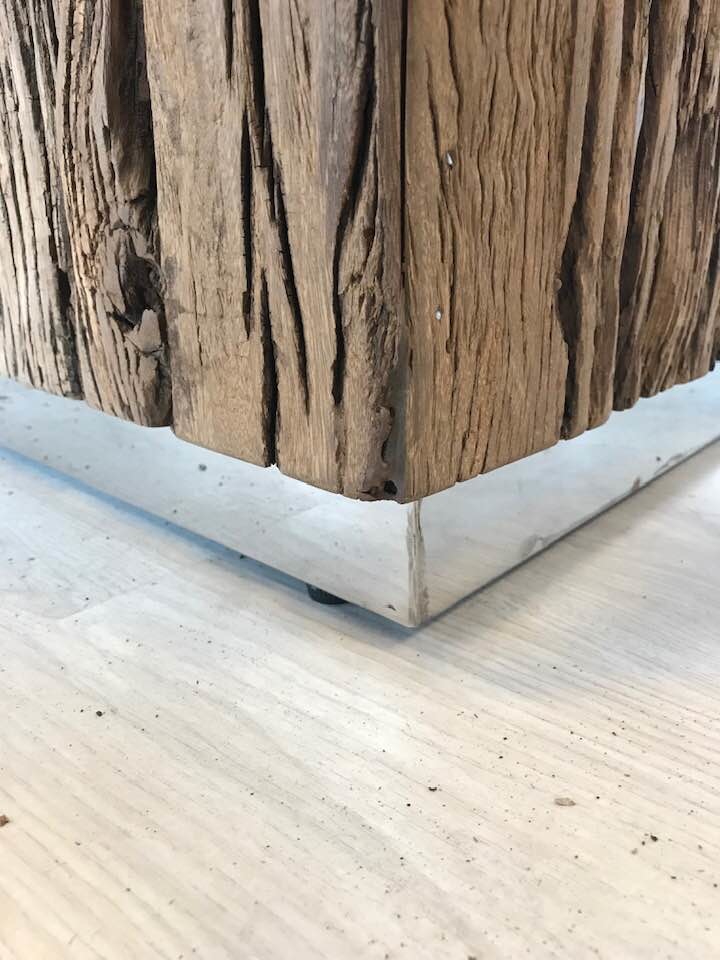 Blok Salontafel Sleeper Wood 100 x 100 cm