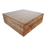 Blok Salontafel Sleeper Wood 100 x 100 cm