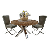 Ronde Eettafel Rixos Zilver Sleeper Wood