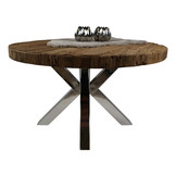 Ronde Eettafel Rixos Zilver Sleeper Wood
