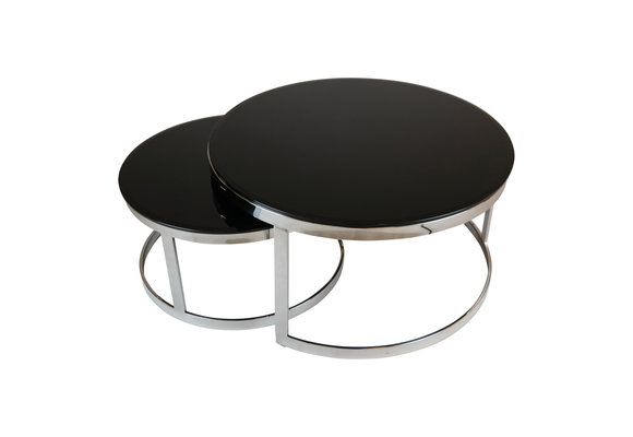 Salontafel Doblo Rond Zwart set van 2