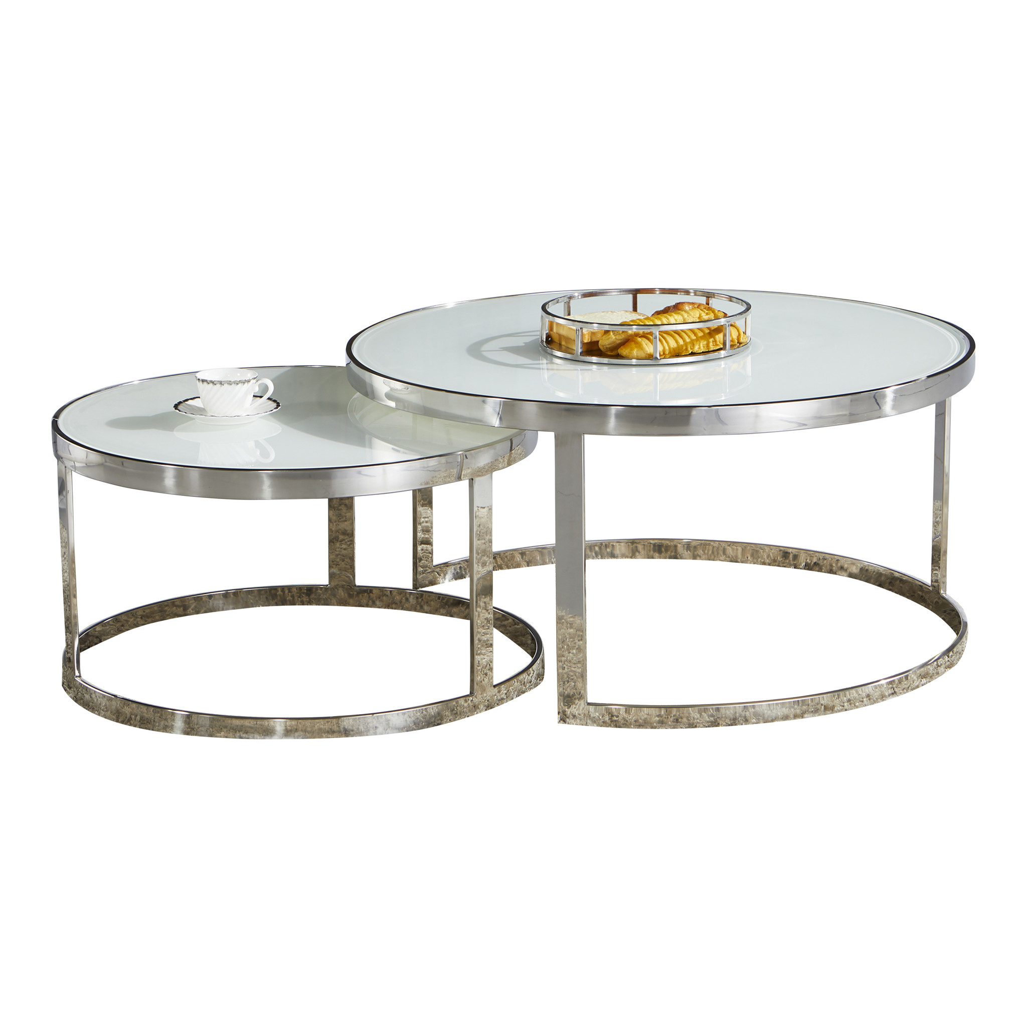 Salontafel Doblo Rond Zwart set van 2