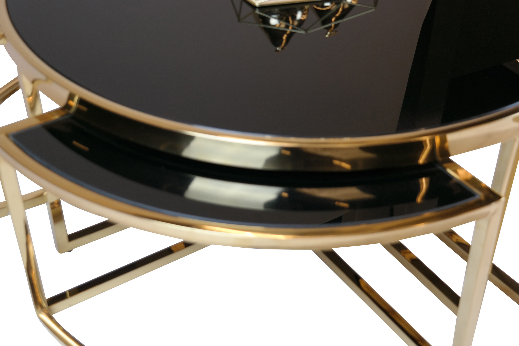 Salontafel Saba Goudkleurig - set van 5 - rond