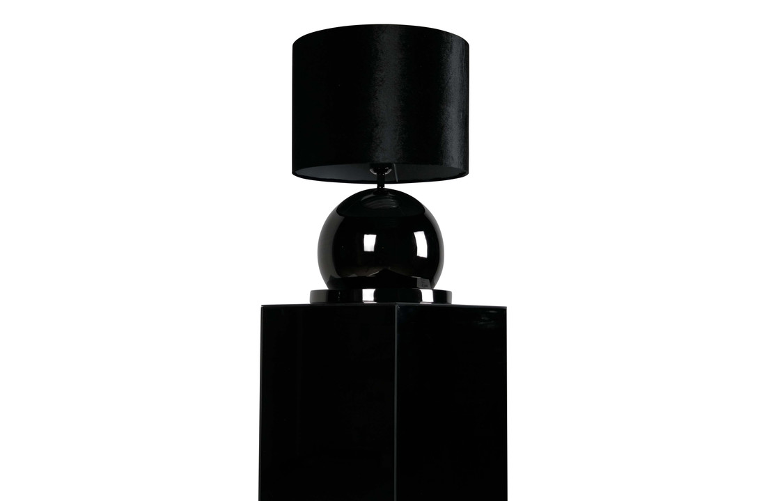 Bollamp - Antraciet - Tafellamp - 1 Bol - Ronde Voet