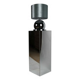 Bollamp - Zilver - Tafellamp - 1 Bol - Ronde Voet