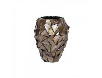 Pot Mother of Pearl D17 H24 - Bruin - Schelpenvaas