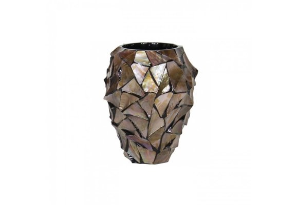 Pot Mother of Pearl D17 H24 - Bruin - Schelpenvaas