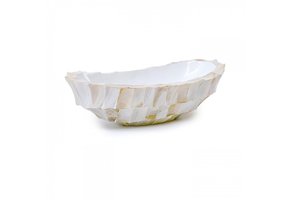 Bowl Mother of Pearl L46 B20 H13 cm - Creme - Schelpenvaas