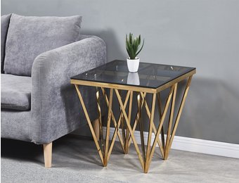 Bijzettafel Pera Goud 55 x 55 cm