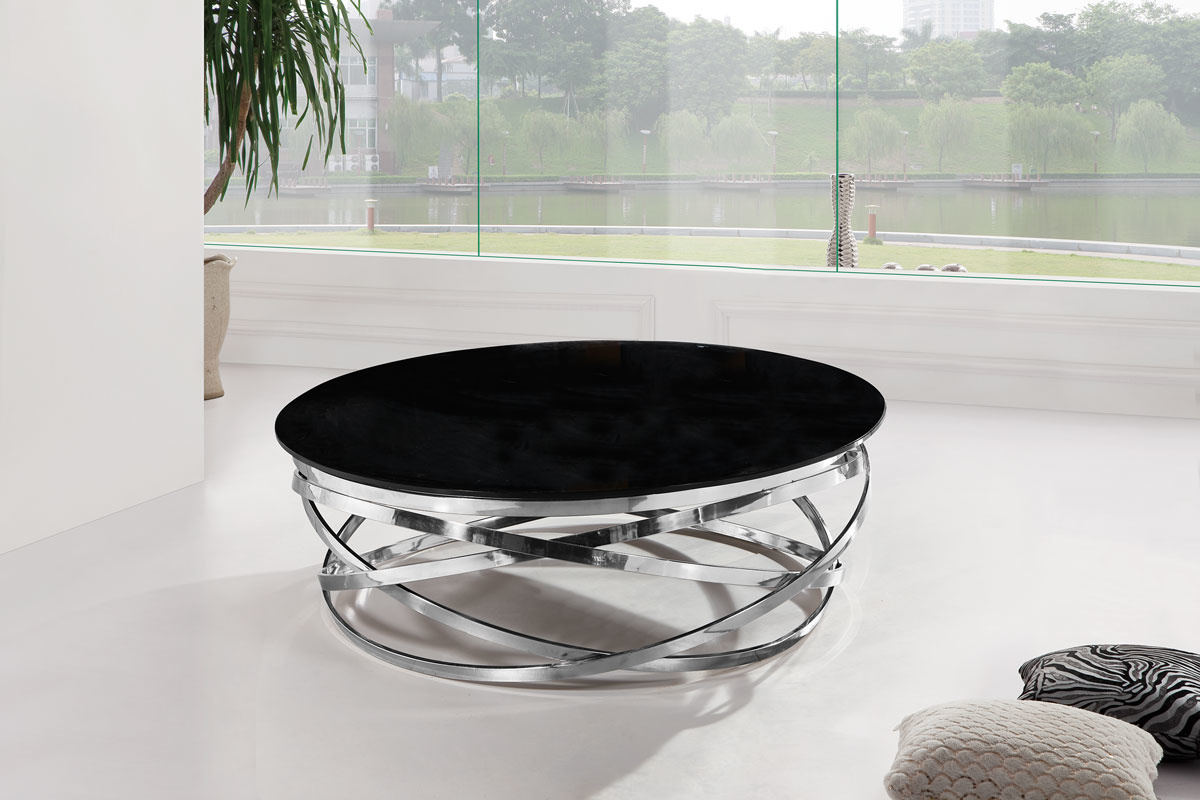 Salontafel Calvin Goud / Transparant bovenblad