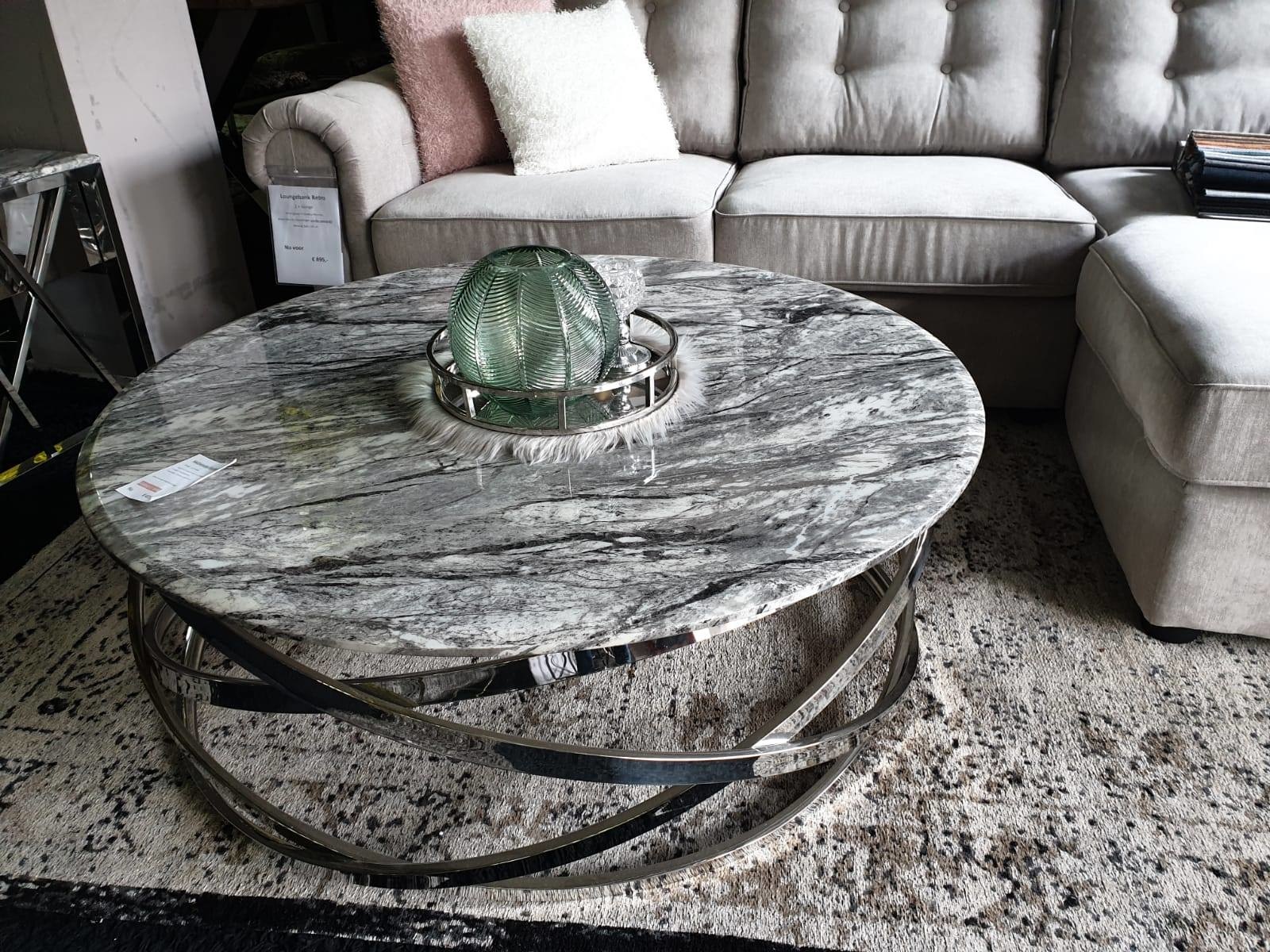 Salontafel Calvin Goud / Transparant bovenblad