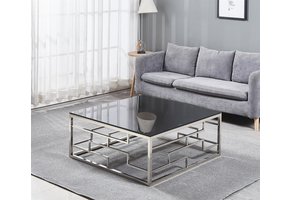 Salontafel Bade Zwart Glas 100 x 100 cm