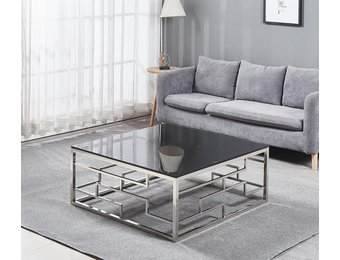 Salontafel Bade Zwart Glas 100 x 100 cm
