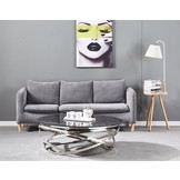 Salontafel Calvin Zilver Transparant