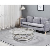 Salontafel Calvin Zilver Transparant